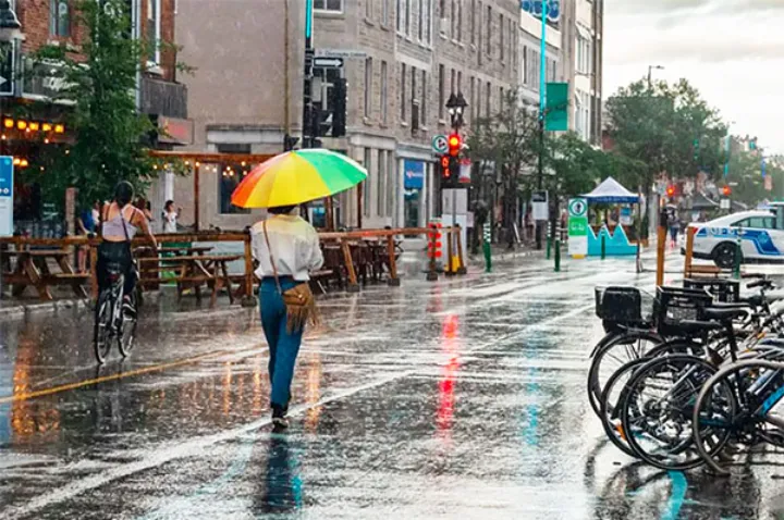 با پنج روز بارانی پیشِ رو آلودگی هوای مونترال کاهش می‌یابد